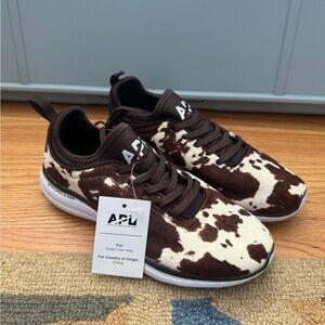 NWT APL calf hair cow sneakers